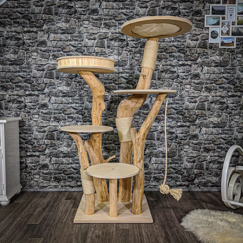 Naturkratzbaum 2175 Kratzbaum Natur Holz Design 165 cm hoch