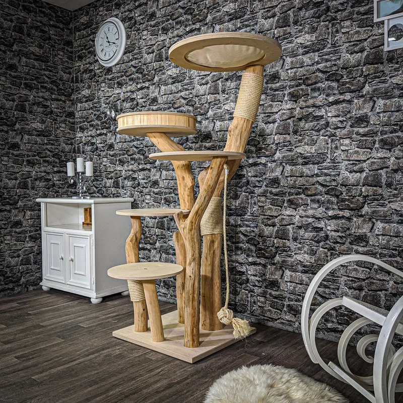 Naturkratzbaum 2175 Kratzbaum Natur Holz Design 165 cm hoch