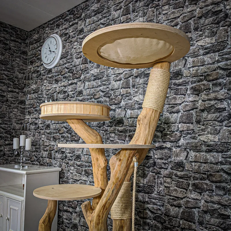 Naturkratzbaum 2175 Kratzbaum Natur Holz Design 165 cm hoch