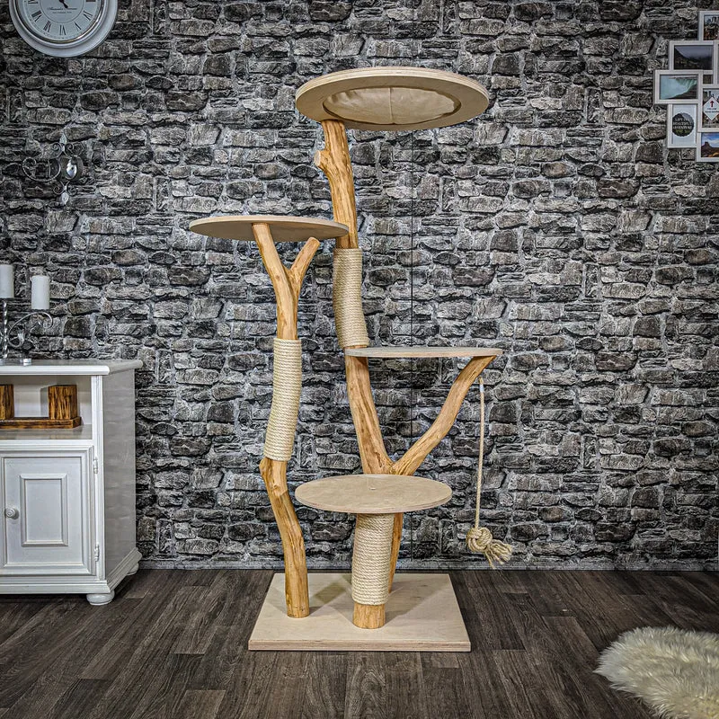 Naturkratzbaum 2174 Kratzbaum Natur Holz Design 160 cm hoch