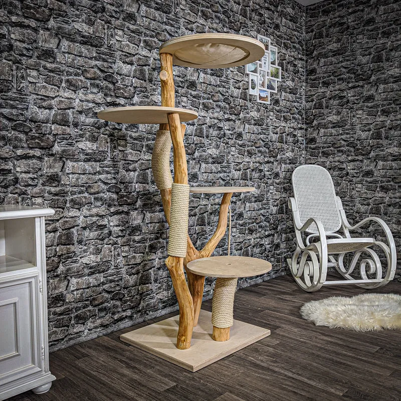 Naturkratzbaum 2174 Kratzbaum Natur Holz Design 160 cm hoch