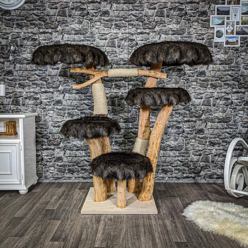 Naturkratzbaum 2173 Kratzbaum Natur Holz Design 135 cm hoch