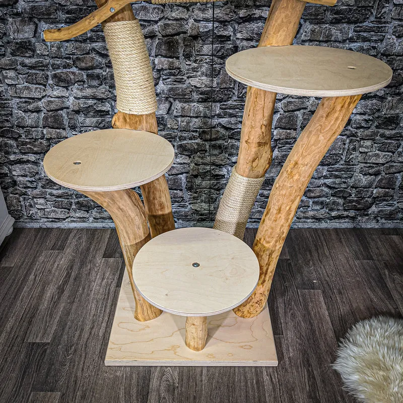 Naturkratzbaum 2173 Kratzbaum Natur Holz Design 135 cm hoch