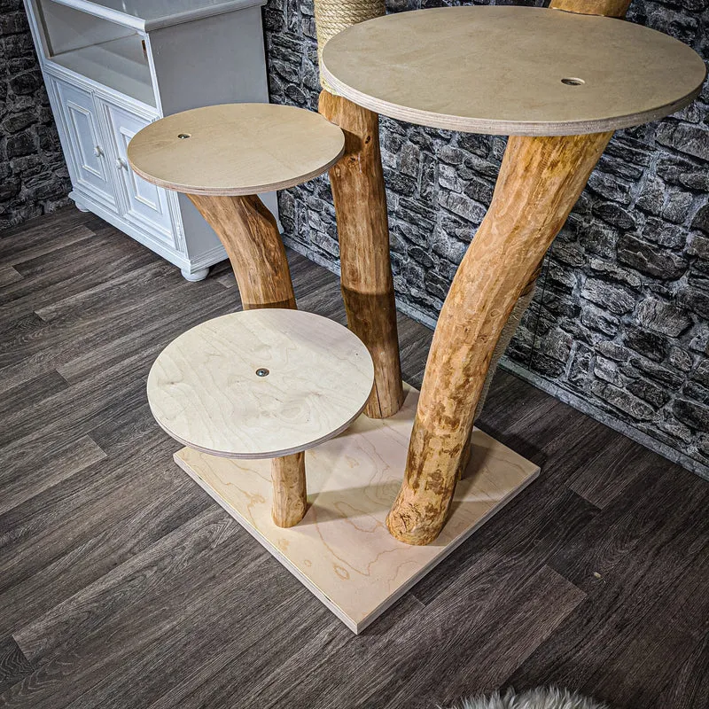 Naturkratzbaum 2173 Kratzbaum Natur Holz Design 135 cm hoch