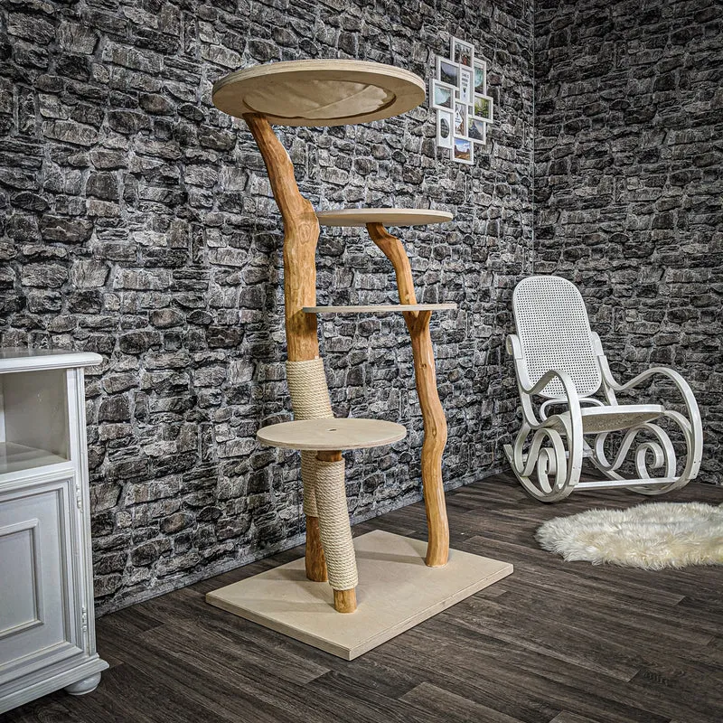 Naturkratzbaum 2172 Kratzbaum Natur Holz Design 145 cm hoch