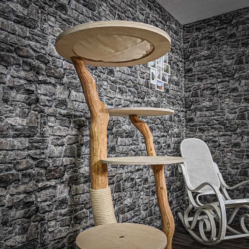 Naturkratzbaum 2172 Kratzbaum Natur Holz Design 145 cm hoch