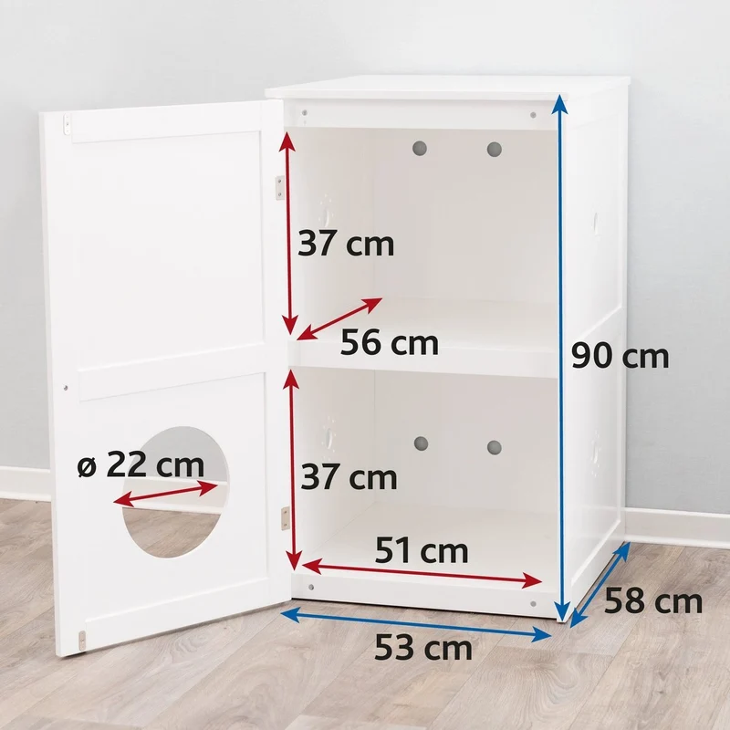 Katzenhaus für Katzentoilette doppelstöckig