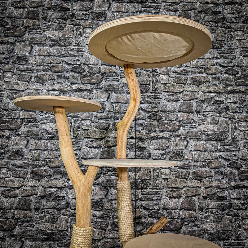 Naturkratzbaum 2171 Kratzbaum Natur Holz Design 145 cm hoch