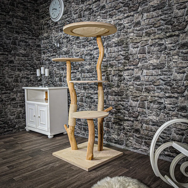 Naturkratzbaum 2171 Kratzbaum Natur Holz Design 145 cm hoch