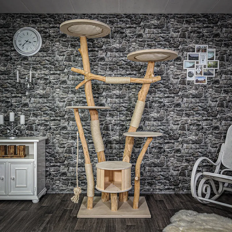 Naturkratzbaum 2170 Kratzbaum Natur Holz Design 210 cm hoch