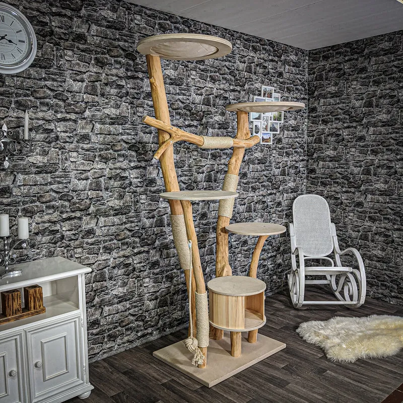 Naturkratzbaum 2170 Kratzbaum Natur Holz Design 210 cm hoch