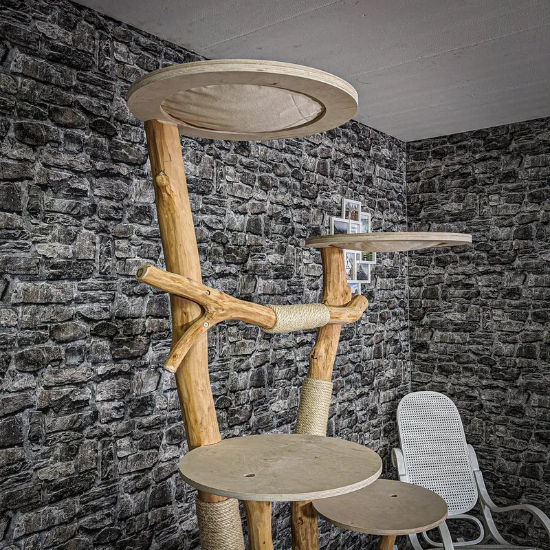 Naturkratzbaum 2170 Kratzbaum Natur Holz Design 210 cm hoch