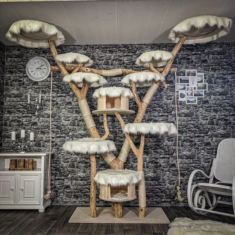 Naturkratzbaum 2169 Kratzbaum Natur Holz Design 242 cm hoch