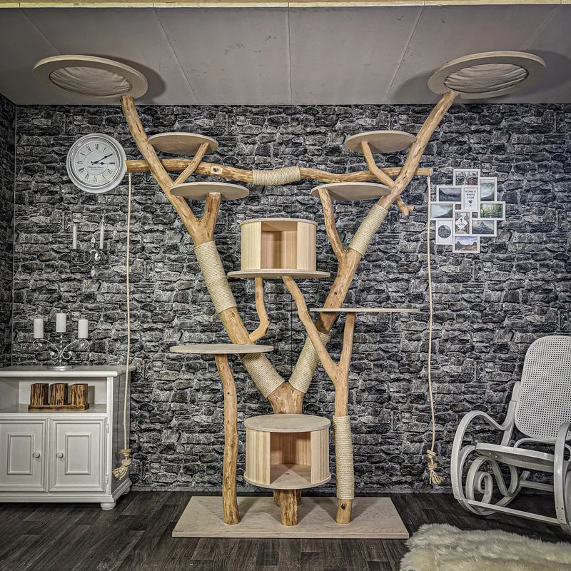Naturkratzbaum 2169 Kratzbaum Natur Holz Design 242 cm hoch