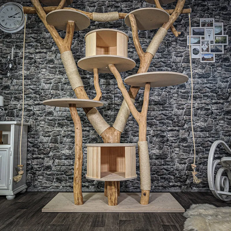 Naturkratzbaum 2169 Kratzbaum Natur Holz Design 242 cm hoch