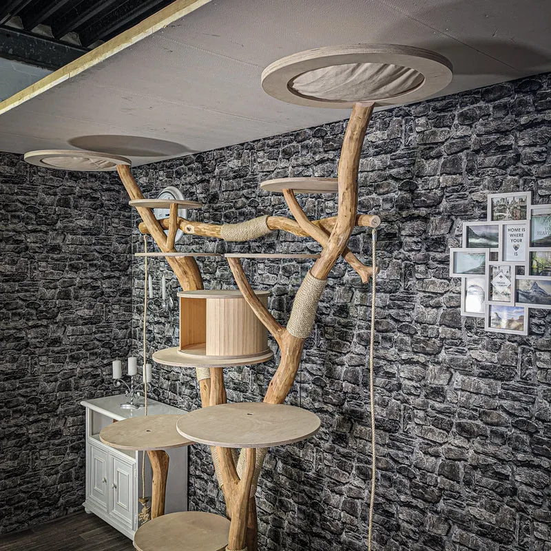 Naturkratzbaum 2169 Kratzbaum Natur Holz Design 242 cm hoch