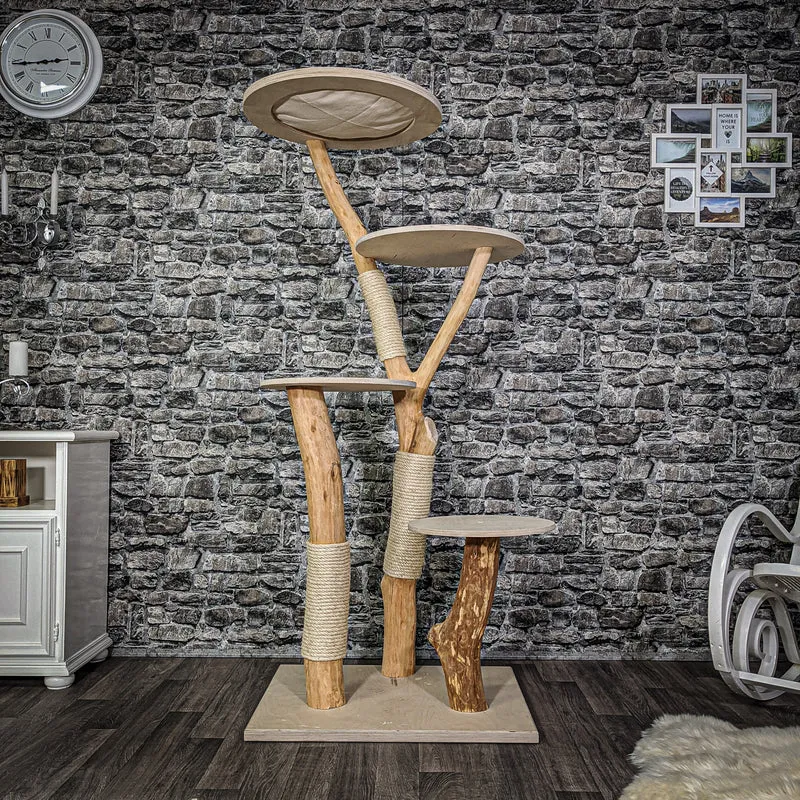 Naturkratzbaum 2168 Kratzbaum Natur Holz Design 173 cm hoch