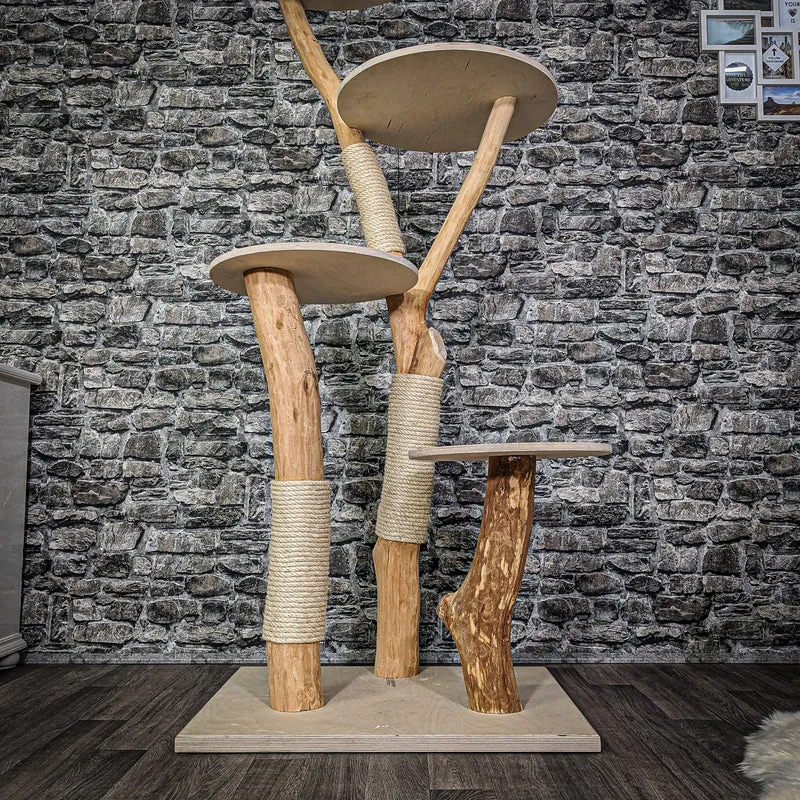 Naturkratzbaum 2168 Kratzbaum Natur Holz Design 173 cm hoch