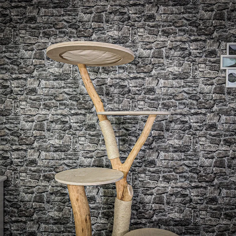 Naturkratzbaum 2168 Kratzbaum Natur Holz Design 173 cm hoch