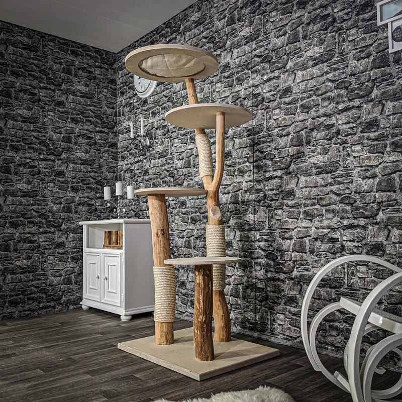 Naturkratzbaum 2168 Kratzbaum Natur Holz Design 173 cm hoch