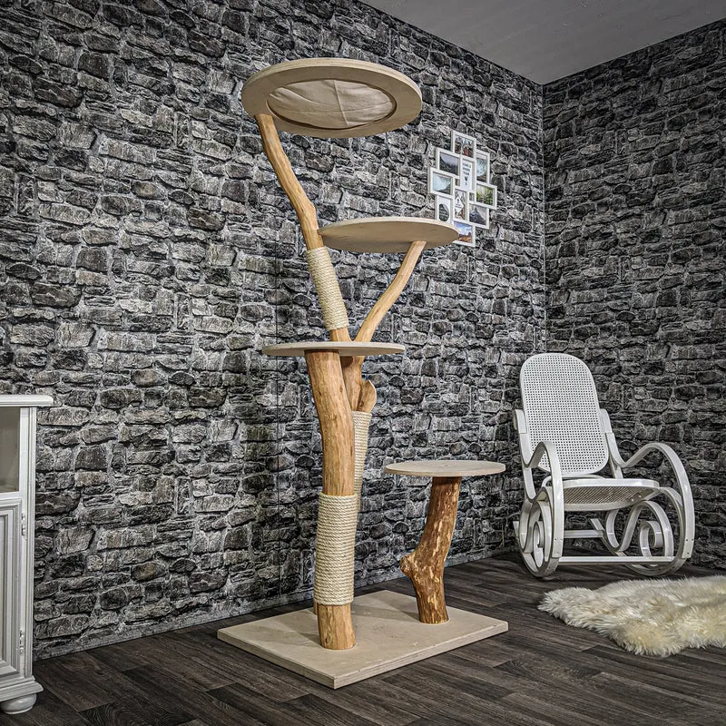 Naturkratzbaum 2168 Kratzbaum Natur Holz Design 173 cm hoch