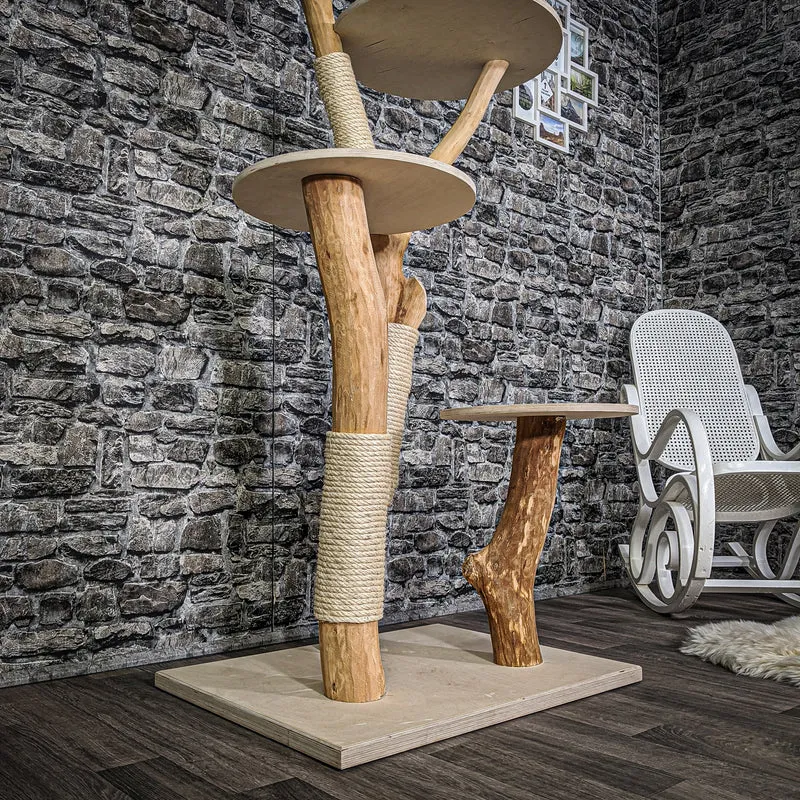 Naturkratzbaum 2168 Kratzbaum Natur Holz Design 173 cm hoch