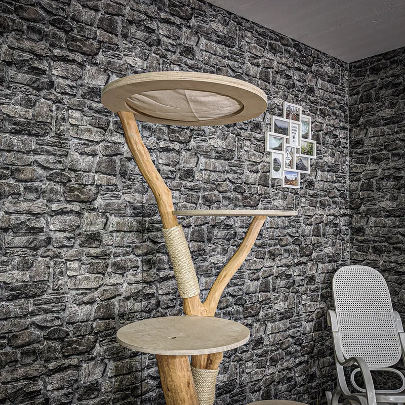 Naturkratzbaum 2168 Kratzbaum Natur Holz Design 173 cm hoch