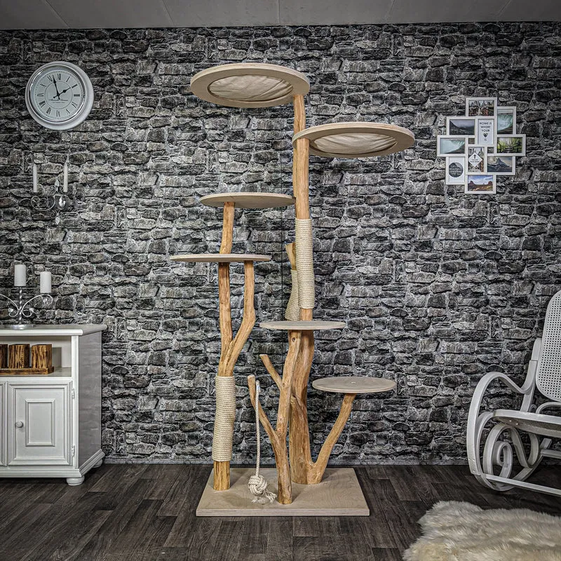 Naturkratzbaum 2167 Kratzbaum Natur Holz Design 198 cm hoch