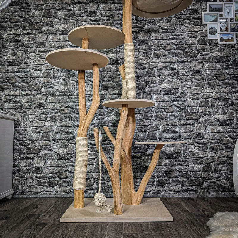 Naturkratzbaum 2167 Kratzbaum Natur Holz Design 198 cm hoch