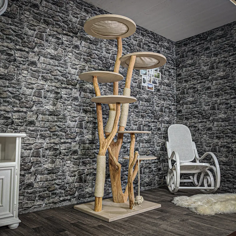 Naturkratzbaum 2167 Kratzbaum Natur Holz Design 198 cm hoch