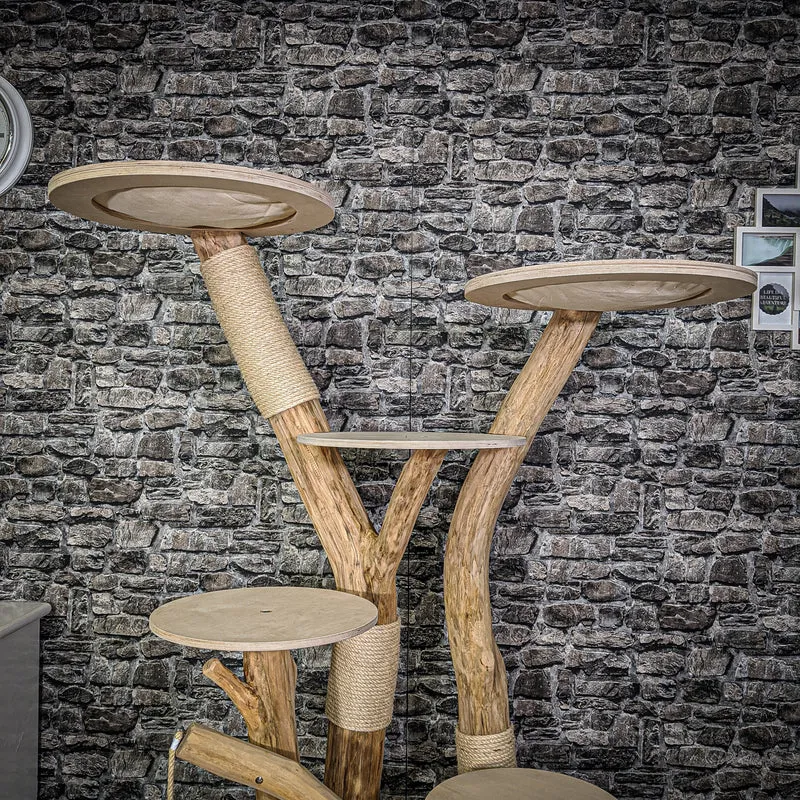 Naturkratzbaum 2166 Kratzbaum Natur Holz Design 180 cm hoch