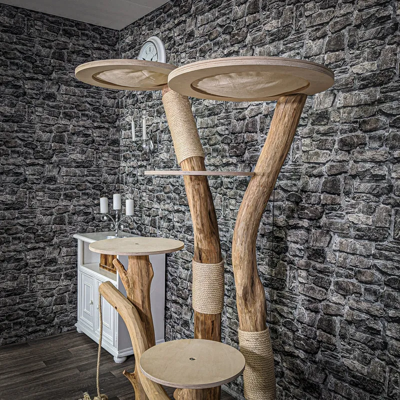 Naturkratzbaum 2166 Kratzbaum Natur Holz Design 180 cm hoch