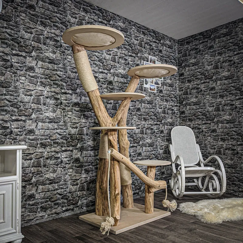 Naturkratzbaum 2166 Kratzbaum Natur Holz Design 180 cm hoch
