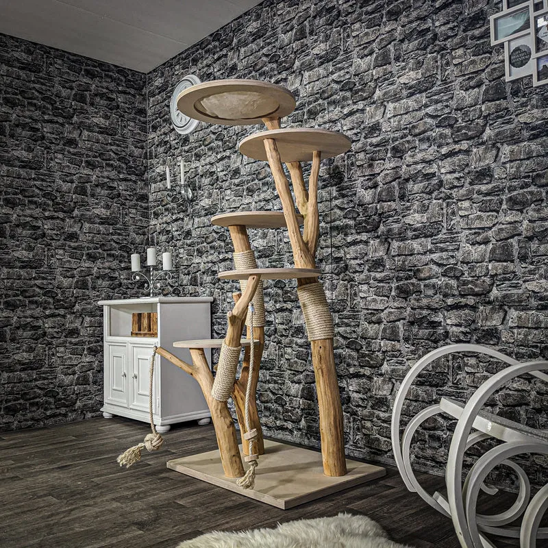 Naturkratzbaum 2165 Kratzbaum Natur Holz Design 172 cm hoch