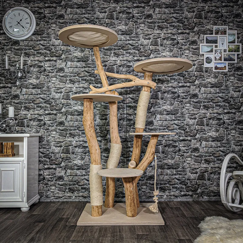 Naturkratzbaum 2164 Kratzbaum Natur Holz Design 175 cm hoch