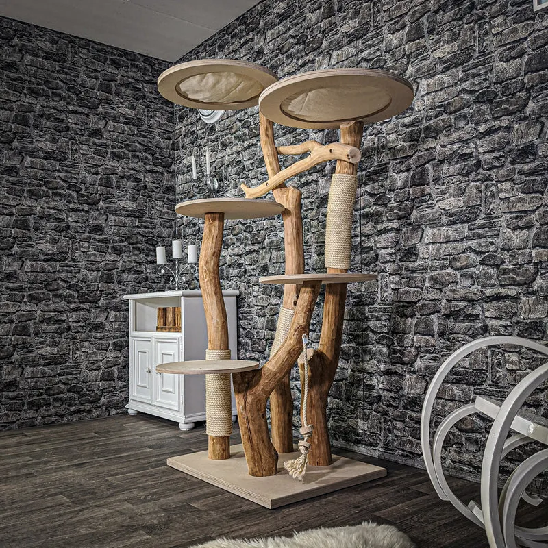 Naturkratzbaum 2164 Kratzbaum Natur Holz Design 175 cm hoch