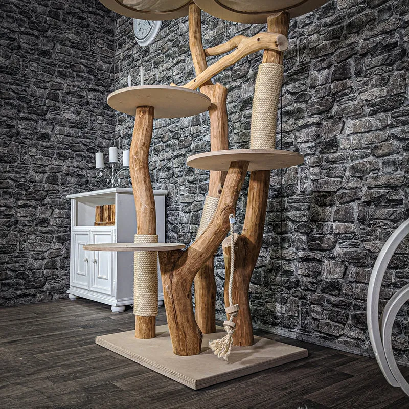 Naturkratzbaum 2164 Kratzbaum Natur Holz Design 175 cm hoch