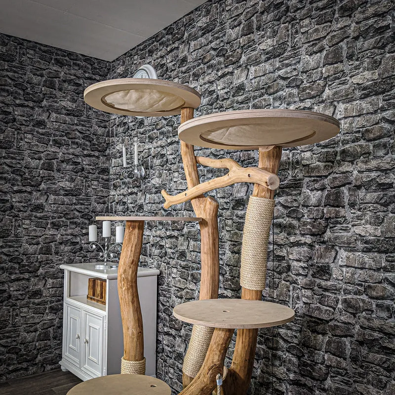 Naturkratzbaum 2164 Kratzbaum Natur Holz Design 175 cm hoch