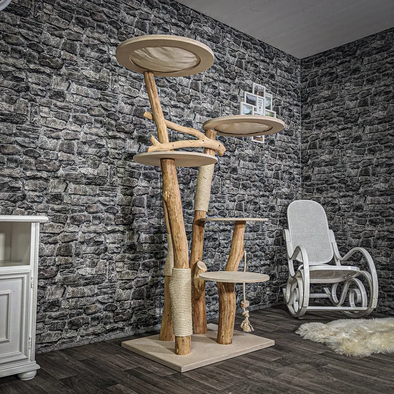 Naturkratzbaum 2164 Kratzbaum Natur Holz Design 175 cm hoch