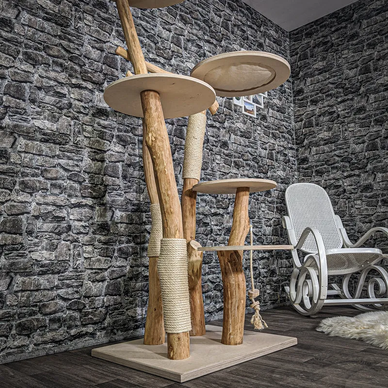 Naturkratzbaum 2164 Kratzbaum Natur Holz Design 175 cm hoch