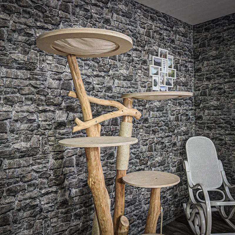 Naturkratzbaum 2164 Kratzbaum Natur Holz Design 175 cm hoch