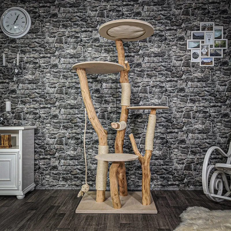 Naturkratzbaum 2163 Kratzbaum Natur Holz Design 180 cm hoch