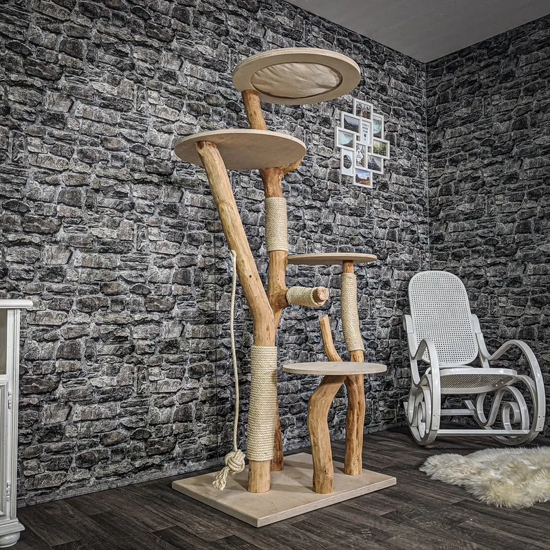 Naturkratzbaum 2163 Kratzbaum Natur Holz Design 180 cm hoch