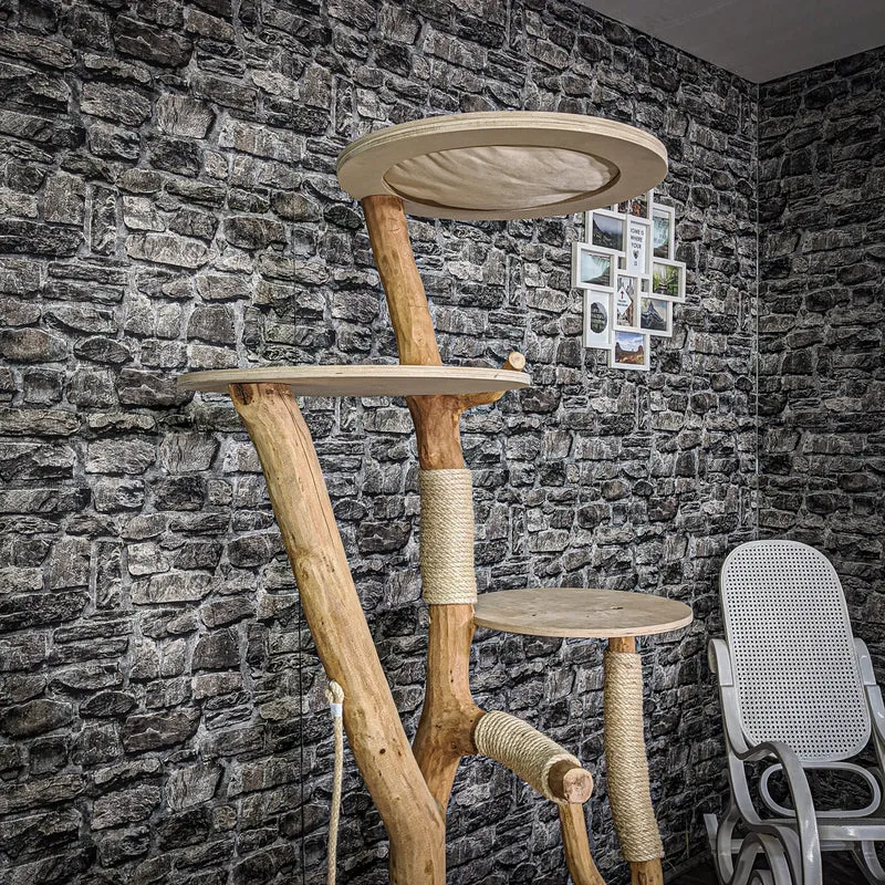Naturkratzbaum 2163 Kratzbaum Natur Holz Design 180 cm hoch