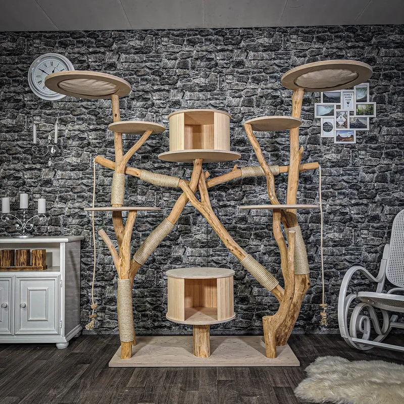 Naturkratzbaum 2162 Kratzbaum Natur Holz Design 185 cm hoch