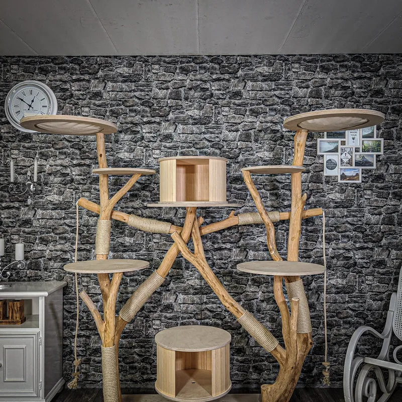 Naturkratzbaum 2162 Kratzbaum Natur Holz Design 185 cm hoch