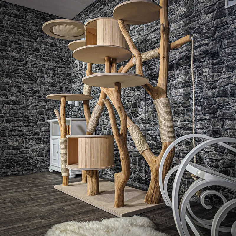 Naturkratzbaum 2162 Kratzbaum Natur Holz Design 185 cm hoch