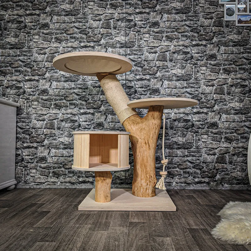 Naturkratzbaum 2161 Kratzbaum Natur Holz Design 102 cm hoch