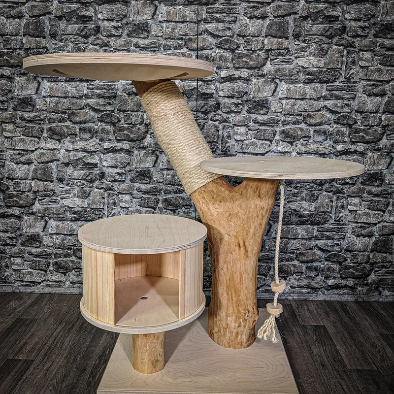 Naturkratzbaum 2161 Kratzbaum Natur Holz Design 102 cm hoch