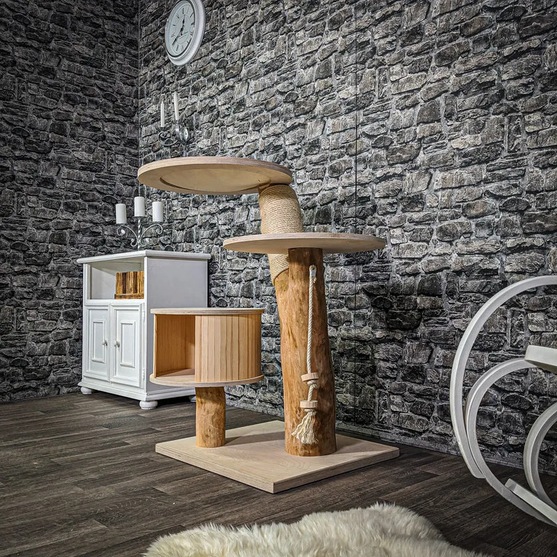 Naturkratzbaum 2161 Kratzbaum Natur Holz Design 102 cm hoch